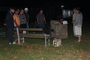 Around the braai welcoming the newest solo pilot. 